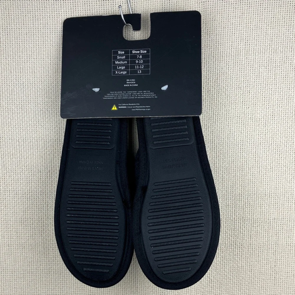 True Religion Logo Slippers Men's NWT